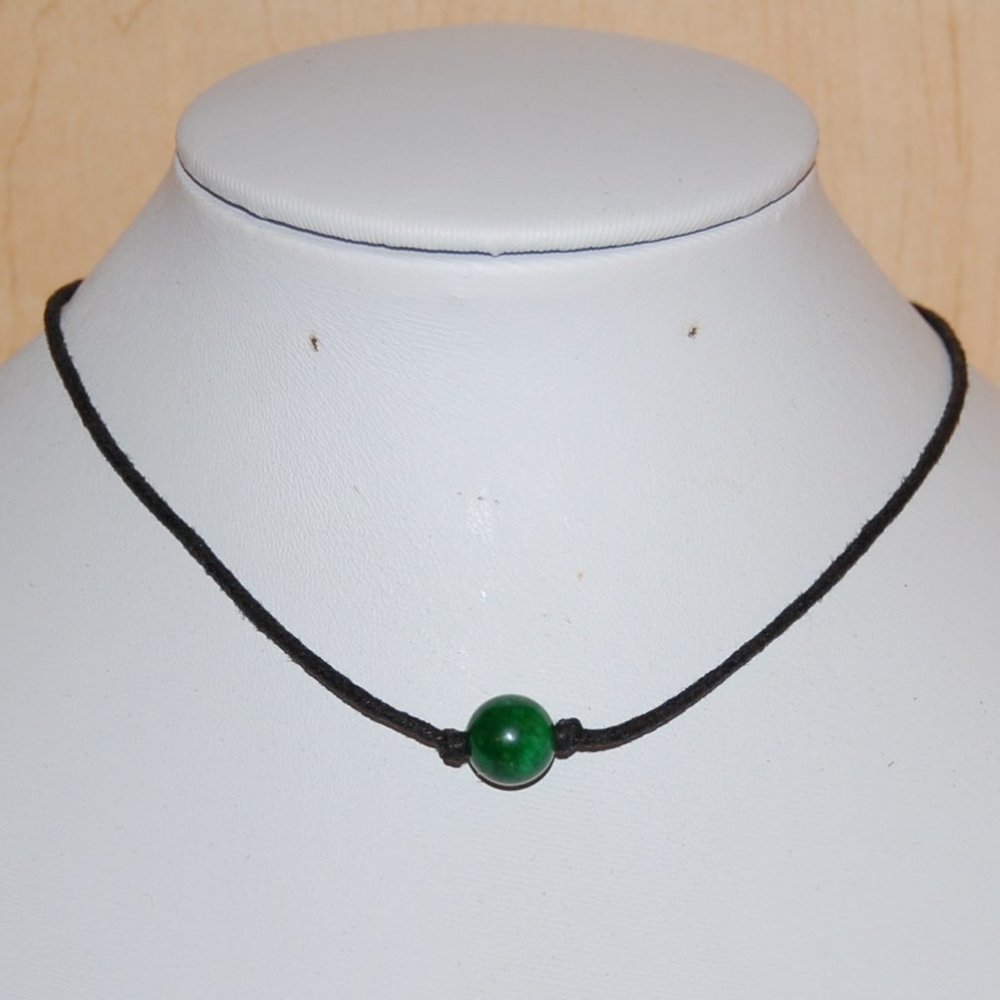 Jade Necklace,Cord Necklace,Minimalist Necklace,Choker Necklace,Jade Choker